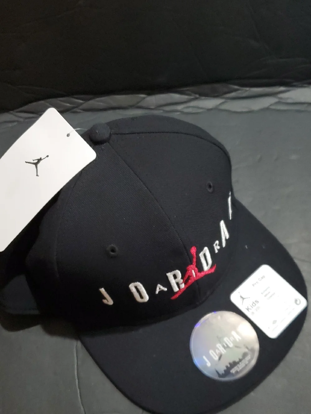 Jordan Boys' Structured Black Strapback Hat brand‎ new